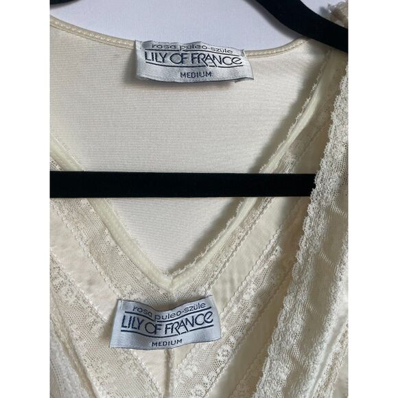 Vintage Lily of France Two Piece Nightgown Set Long Dress and Robe with Lace - Picture 8 of 12